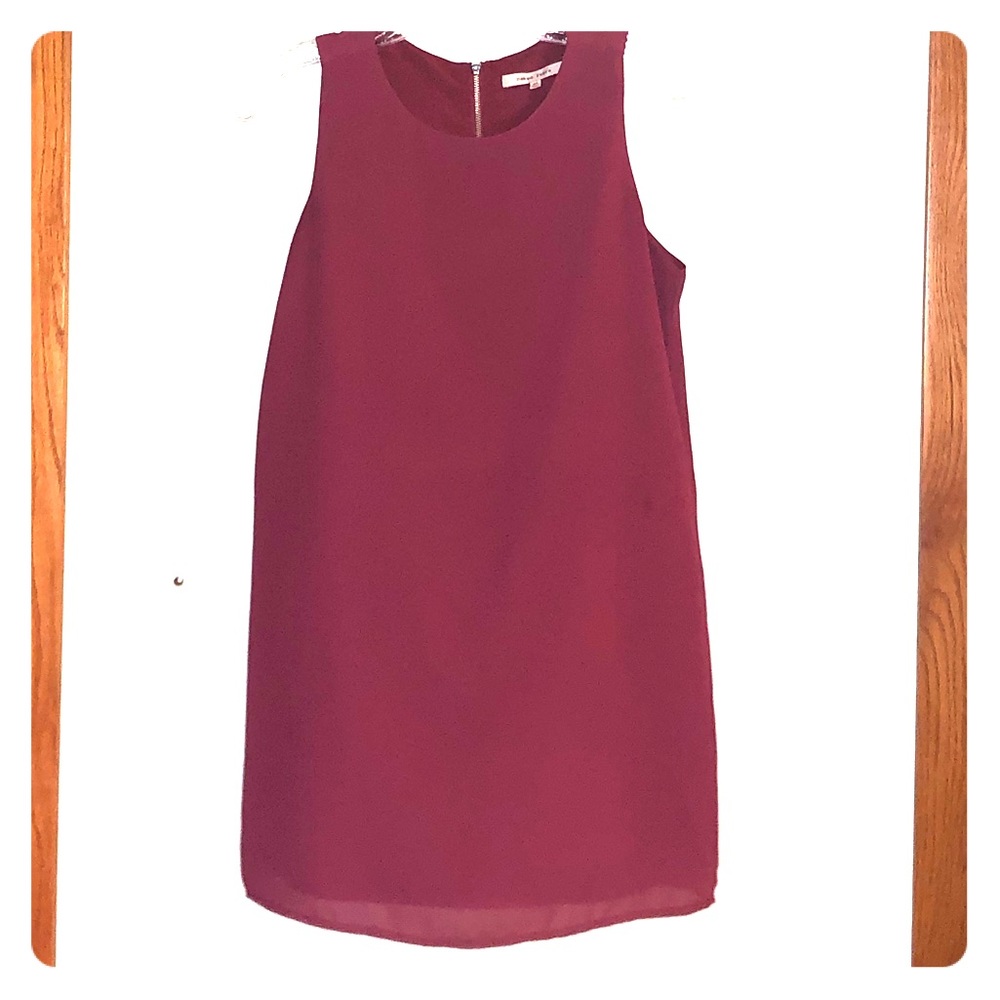 Maroon Mini Dress w/ Back Zipper  |  Naked Zebra